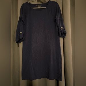 Navy blue Lilly Pulitzer dress, sz medium, small hole on seam